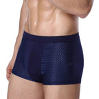 Men’s Bamboo Fiber Boxer Briefs Breathable Soft Stretch Underwear