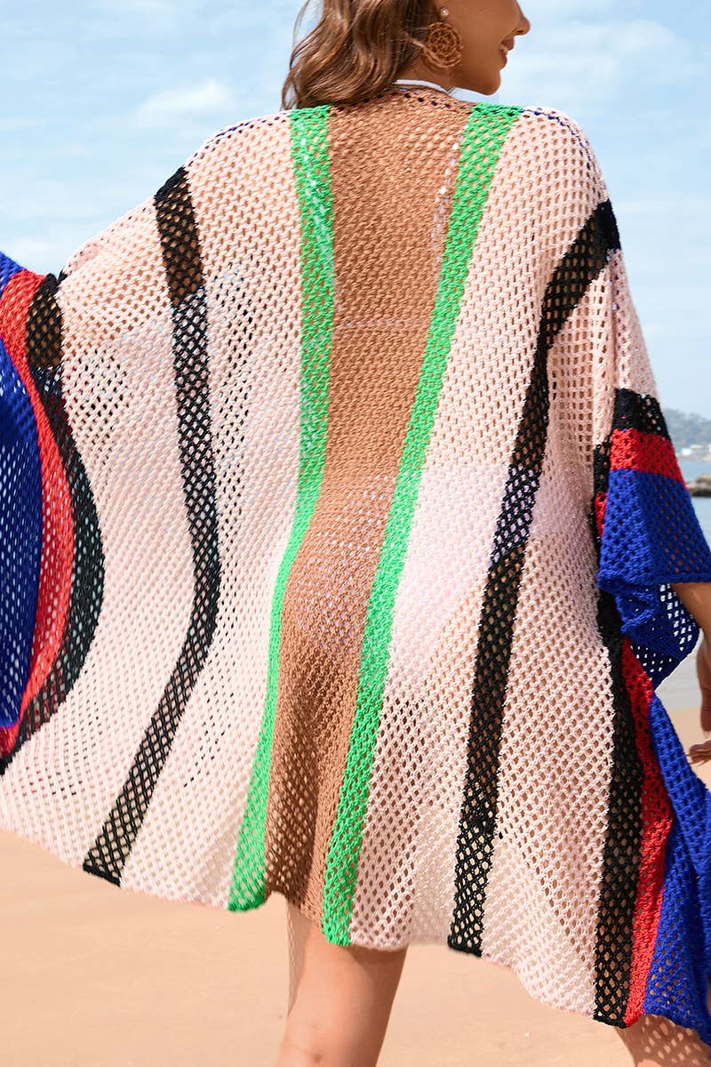 Plus Size Crochet Beach Cover Up – Oversized Swimwear Kimono | Dripiume