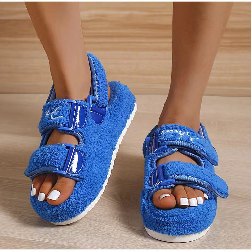 Women’s Plush Velcro Platform Sandals