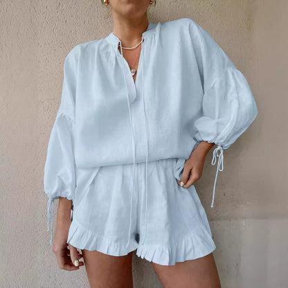 Women’s Cotton Linen Two-Piece Set