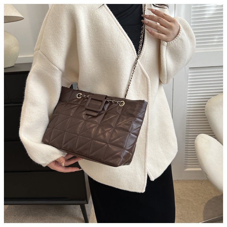 Trendy Quilted Chain Shoulder Bag for Women