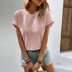 Women's Casual Top Round Neck T-shirt