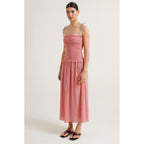 Striped Sleeveless Midi Dress