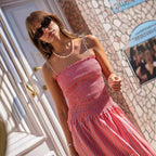 Striped Sleeveless Midi Dress