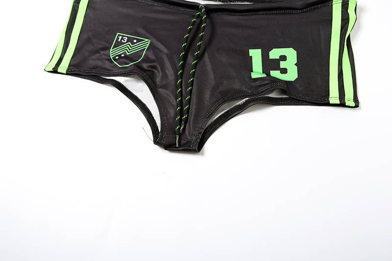 Women’s Halter Bikini Set – Sporty Contrast Trim Swimsuit | Dripiume