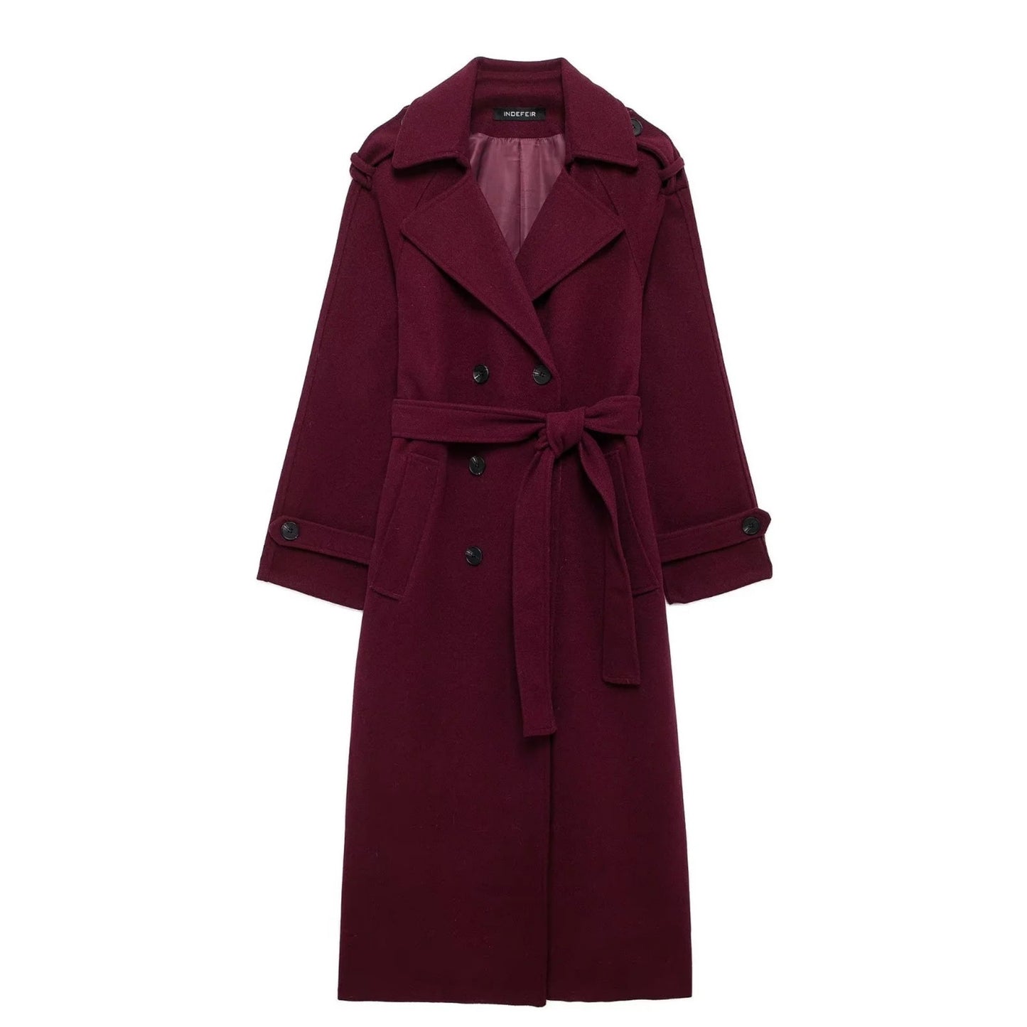 Stylish wool blend trench coat