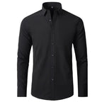 Men’s Wrinkle Free Stretch Dress Shirt Slim Fit Long Sleeve Button Up
