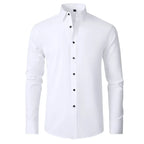Men’s Wrinkle Free Stretch Dress Shirt Slim Fit Long Sleeve Button Up