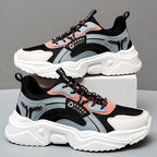 Allison Women's Sneakers – Breathable Mesh with Leather Accents and Thick Sole