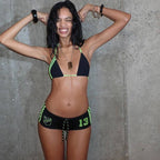 Women’s Halter Bikini Set – Sporty Contrast Trim Swimsuit | Dripiume