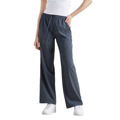 High-Waist Wide-Leg Drawstring Paratrooper Pants