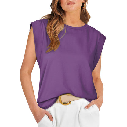 Women's Basic Fashion Casual Vest T-Shirt