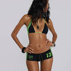 Women’s Halter Bikini Set – Sporty Contrast Trim Swimsuit | Dripiume