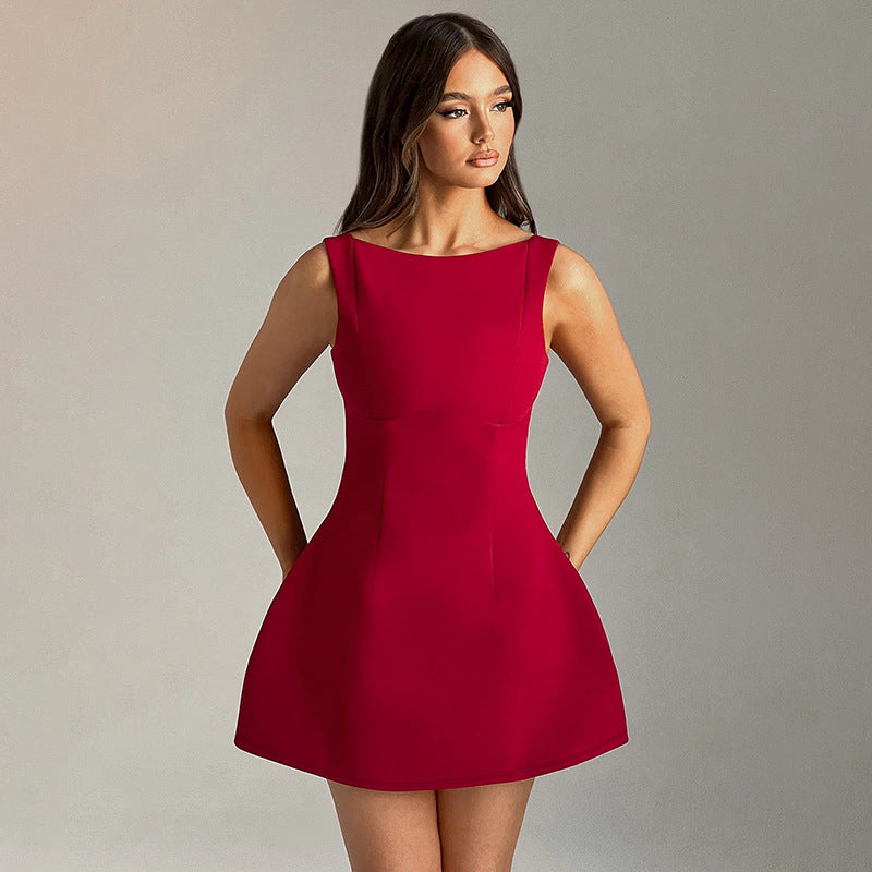 Elegant Backless Summer Mini Dress
