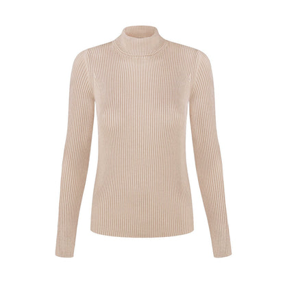 Elegant Slim-Fit Ribbed Turtleneck Sweater