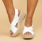 Comfortable Wedge Sandals for Women with Crisscross Straps