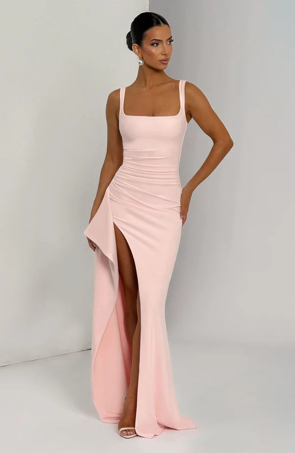 Long Dress with Katana Slit & Asymmetrical Design – Katana