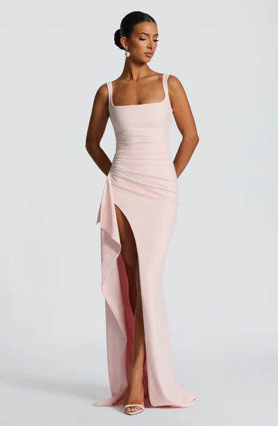 Long Dress with Katana Slit & Asymmetrical Design – Katana