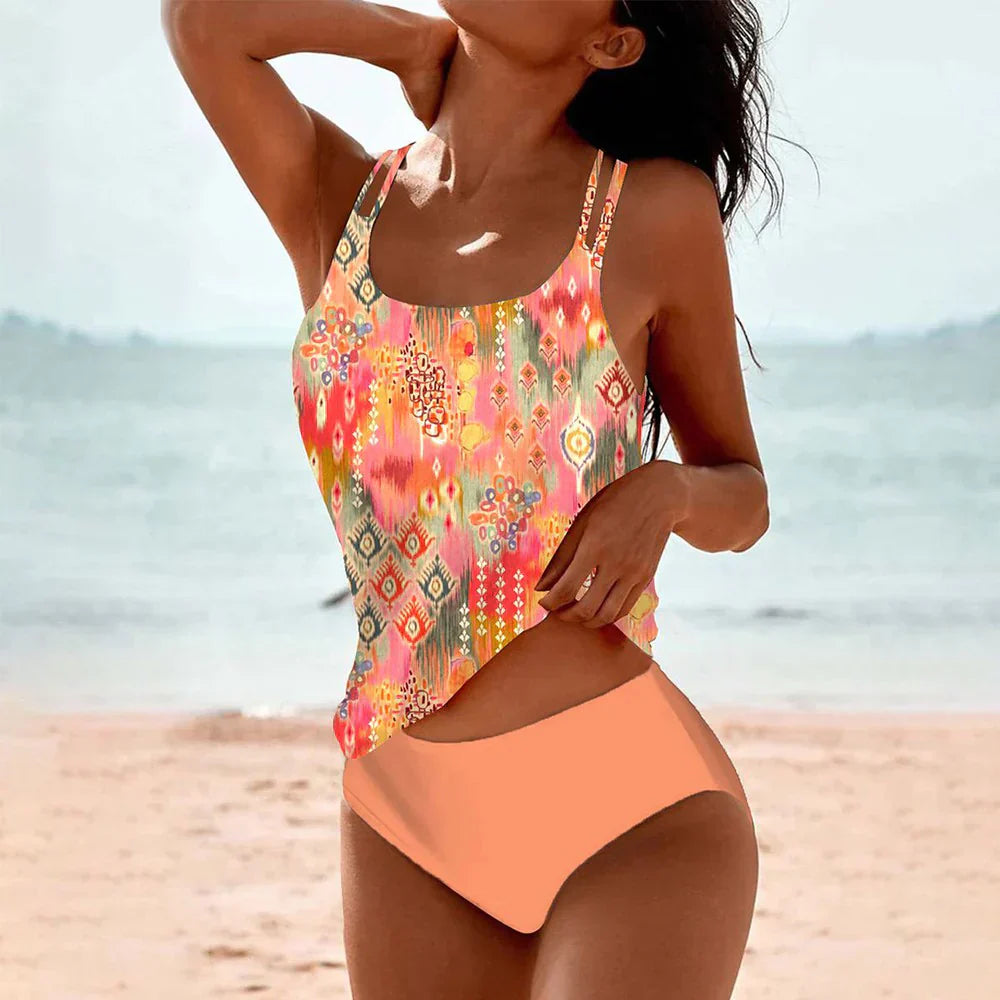Josie | Two-Piece Tankini Set for Women with Boho Print | Slim Fit