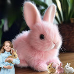 Children’s Plush Bunny Toy Lifelike Interactive Companion