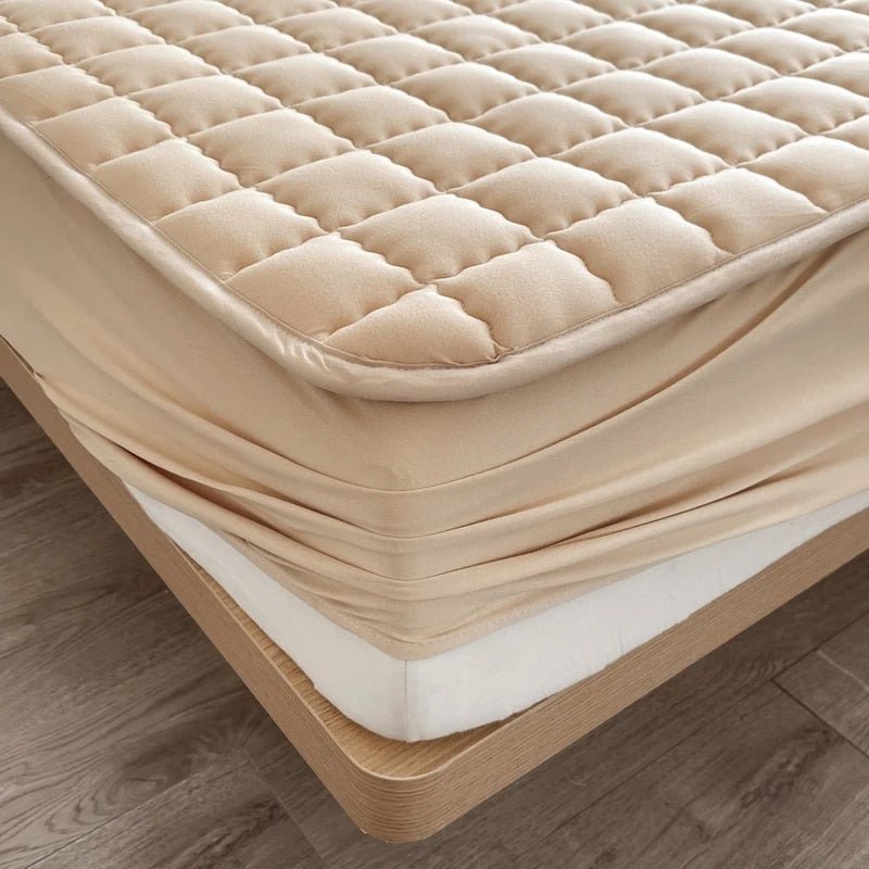 Waterproof Quilted Mattress Protector Topper – Soft Breathable Bed Cover