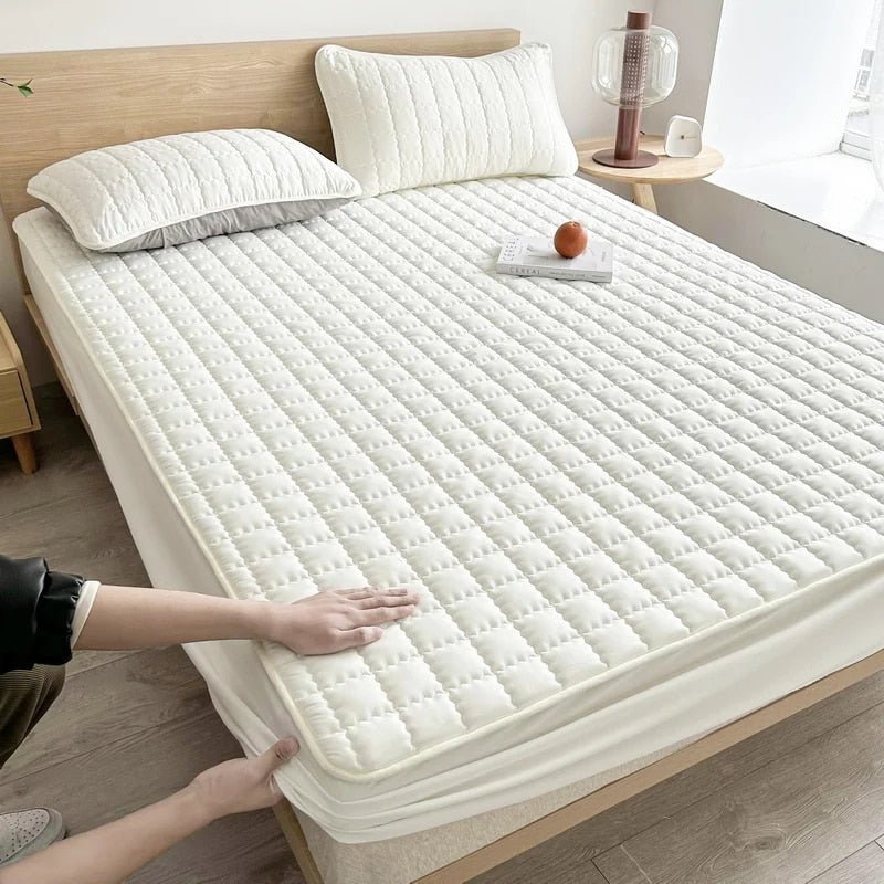 Waterproof Quilted Mattress Protector Topper – Soft Breathable Bed Cover