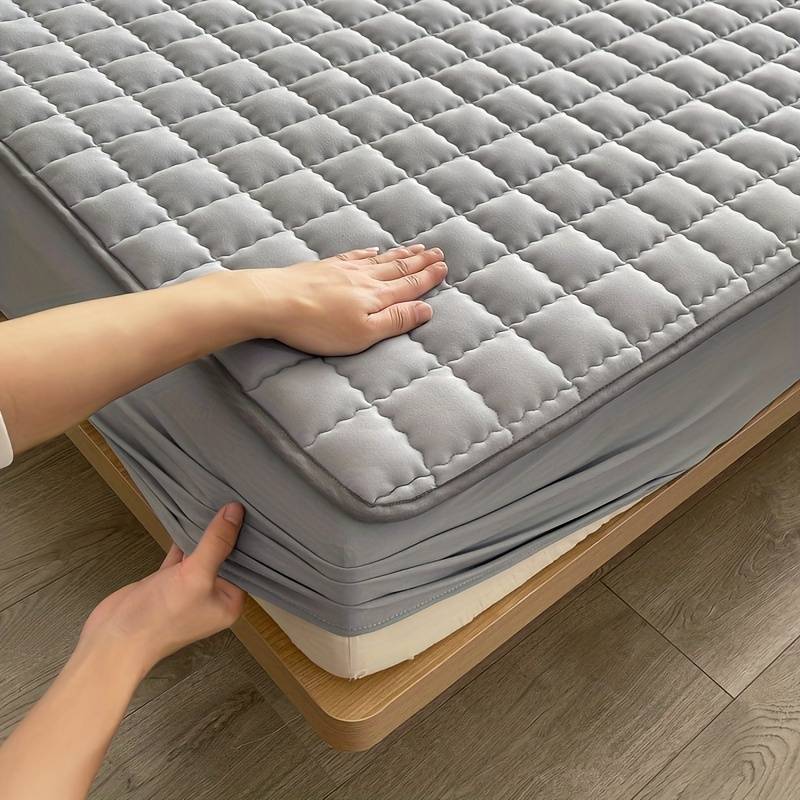Waterproof Quilted Mattress Protector Topper – Soft Breathable Bed Cover