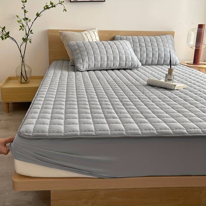 Waterproof Quilted Mattress Protector Topper – Soft Breathable Bed Cover