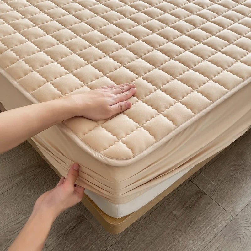Waterproof Quilted Mattress Protector Topper – Soft Breathable Bed Cover