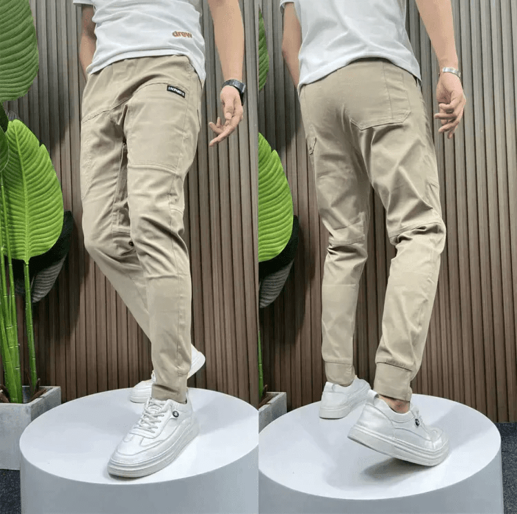 Men’s Stretch Cargo Pants Slim Fit Casual Tactical Utility Trousers