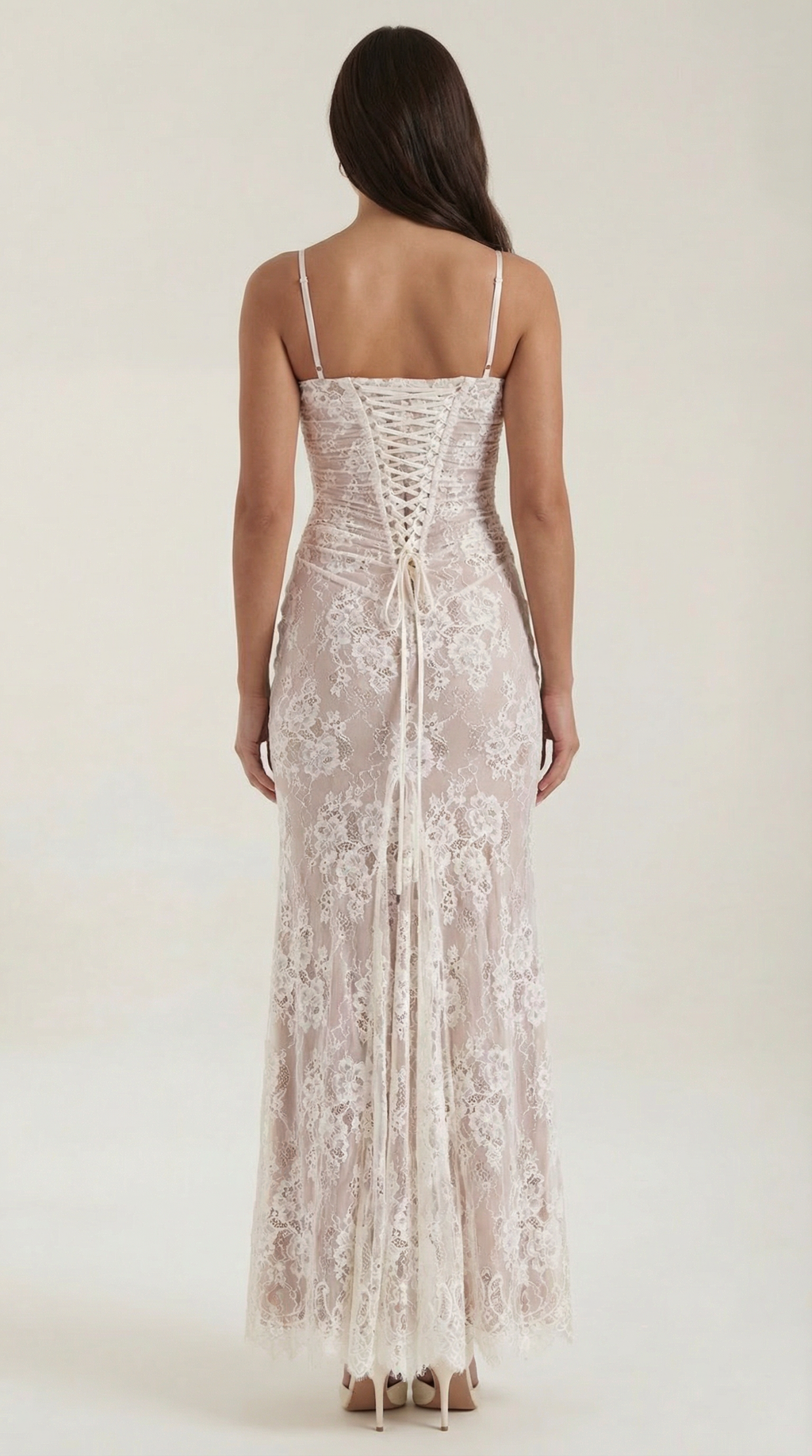 Lace Maxi Dress Sheer Long Sleeves for Parties – Nerissa