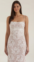 Lace Maxi Dress Sheer Long Sleeves for Parties – Nerissa