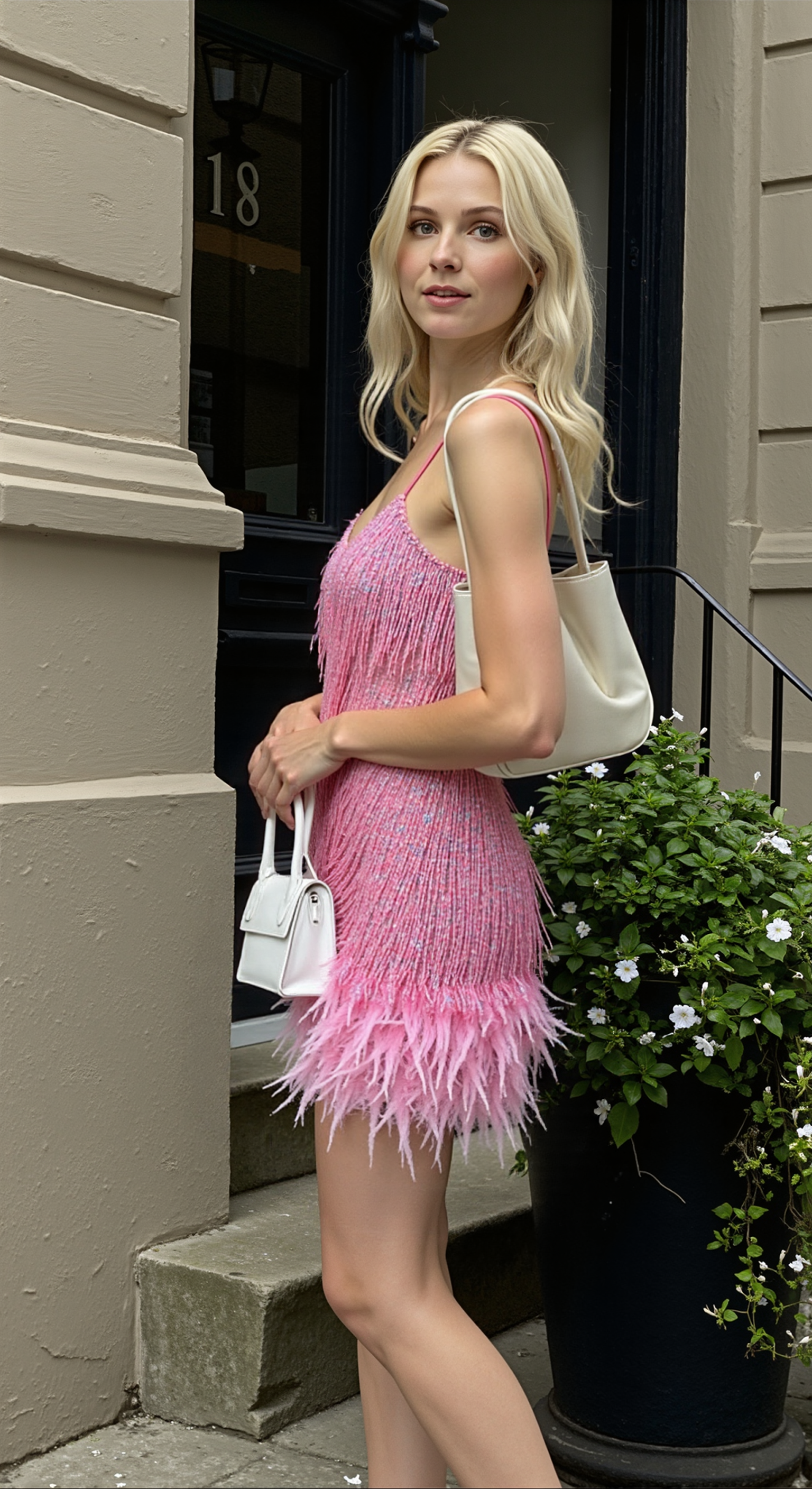 Chic Feather Trim Mini Cocktail Dress for Women – Elegant Party Mini Dress