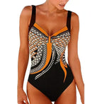 Women’s One-Piece Swimsuit with Figure-Flattering Print and Shaping Fit