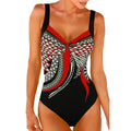 Women’s One-Piece Swimsuit with Figure-Flattering Print and Shaping Fit