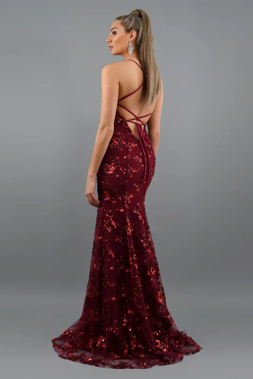 Women's Sequin Maxi Dress – Elegant, Fitted & Floor-Length Gown for Formal Events