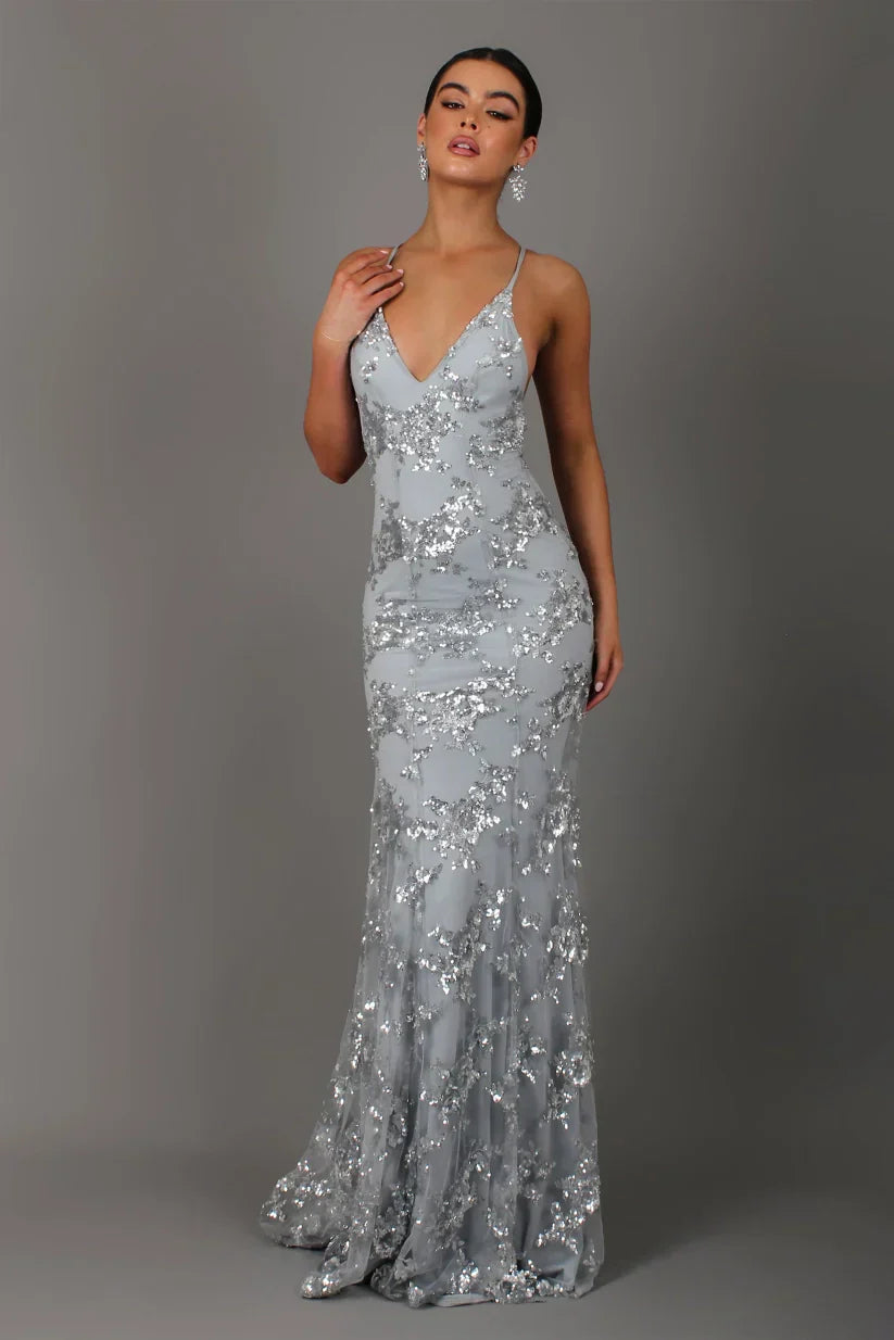 Women's Sequin Maxi Dress – Elegant, Fitted & Floor-Length Gown for Formal Events