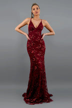 Women's Sequin Maxi Dress – Elegant, Fitted & Floor-Length Gown for Formal Events